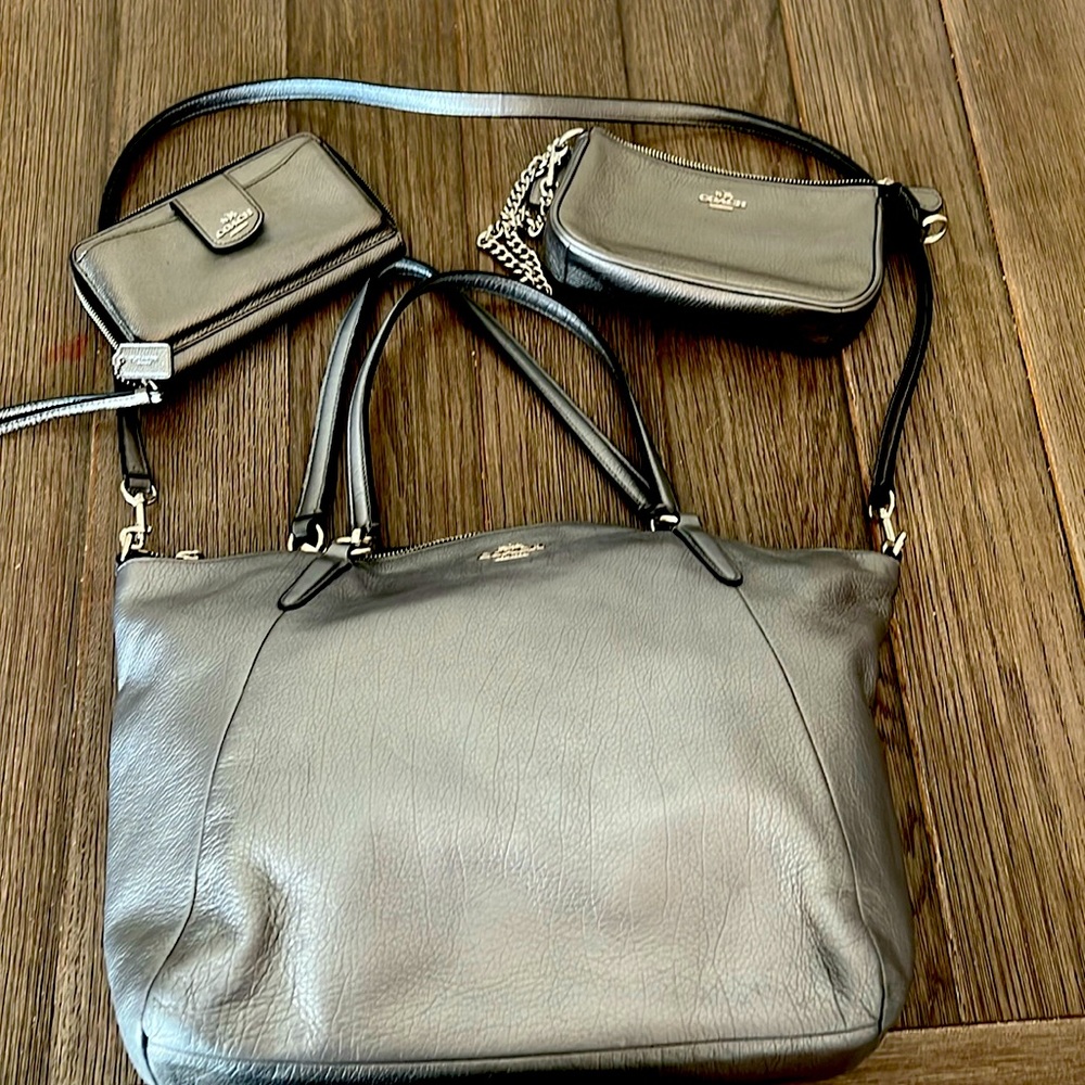 Coach tote | phone wallet & wristlet set